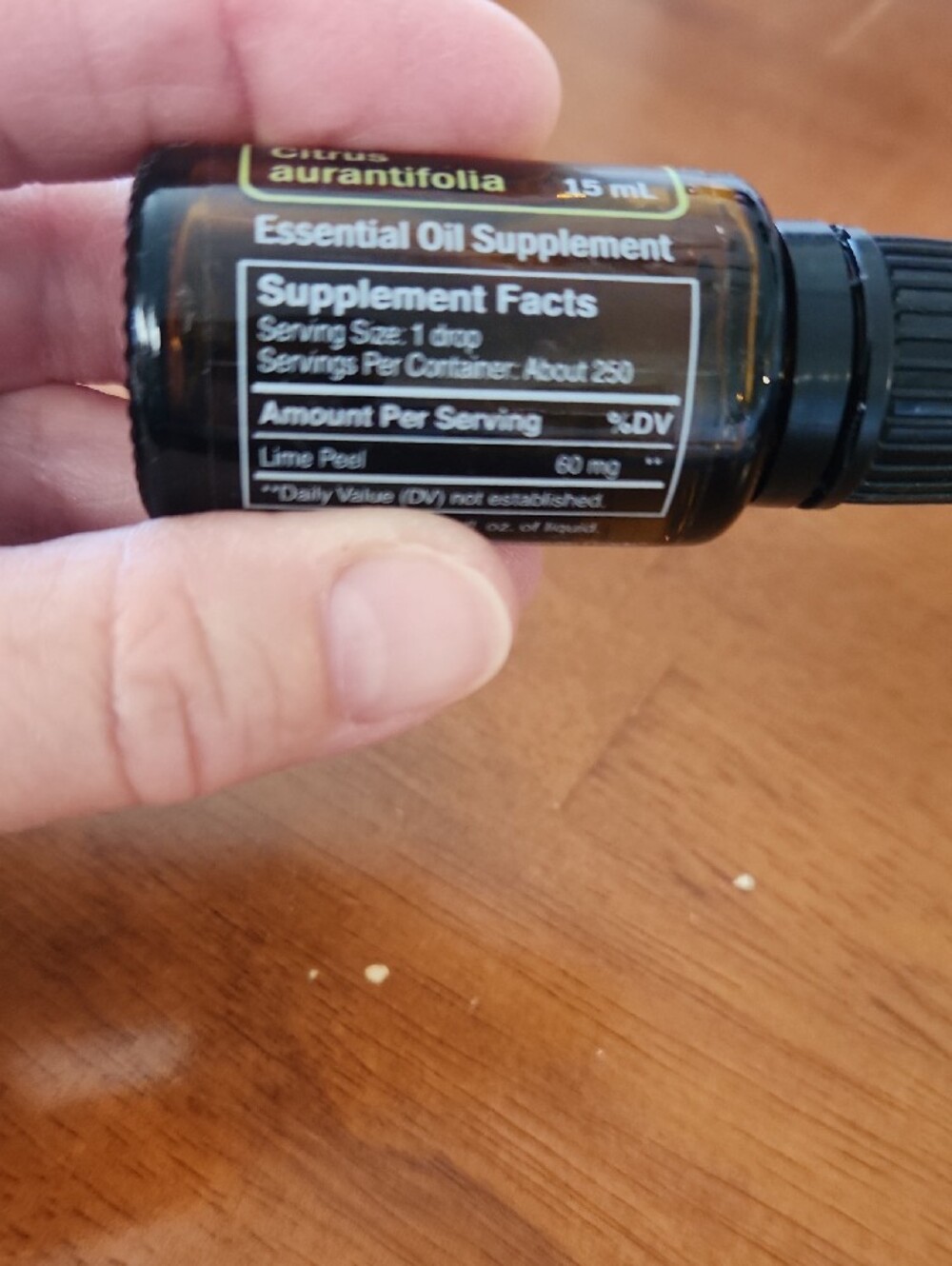 doTERRA Lime Essential Oil Supplement 15 Ml Half Used - Picture 3 of 8
